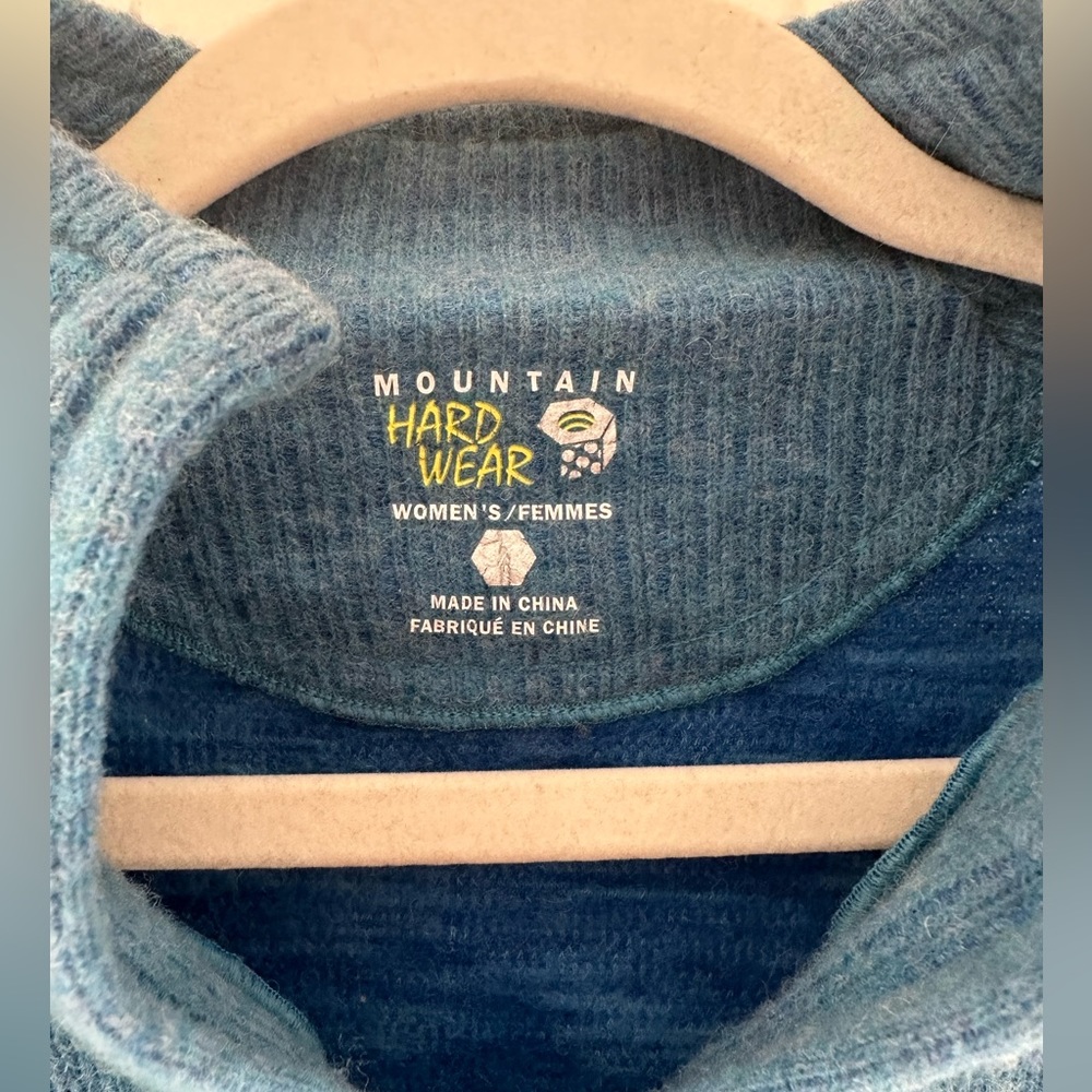 Mountain Hardwear Blue Wool Mid-Layer - image 3